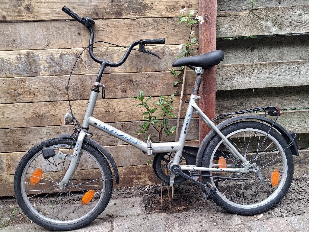 Vouwfiets te koop, Fietsen en Brommers, Fietsen | Vouwfietsen, Ophalen, Gebruikt, Deels opvouwbaar, 16 tot 18 inch