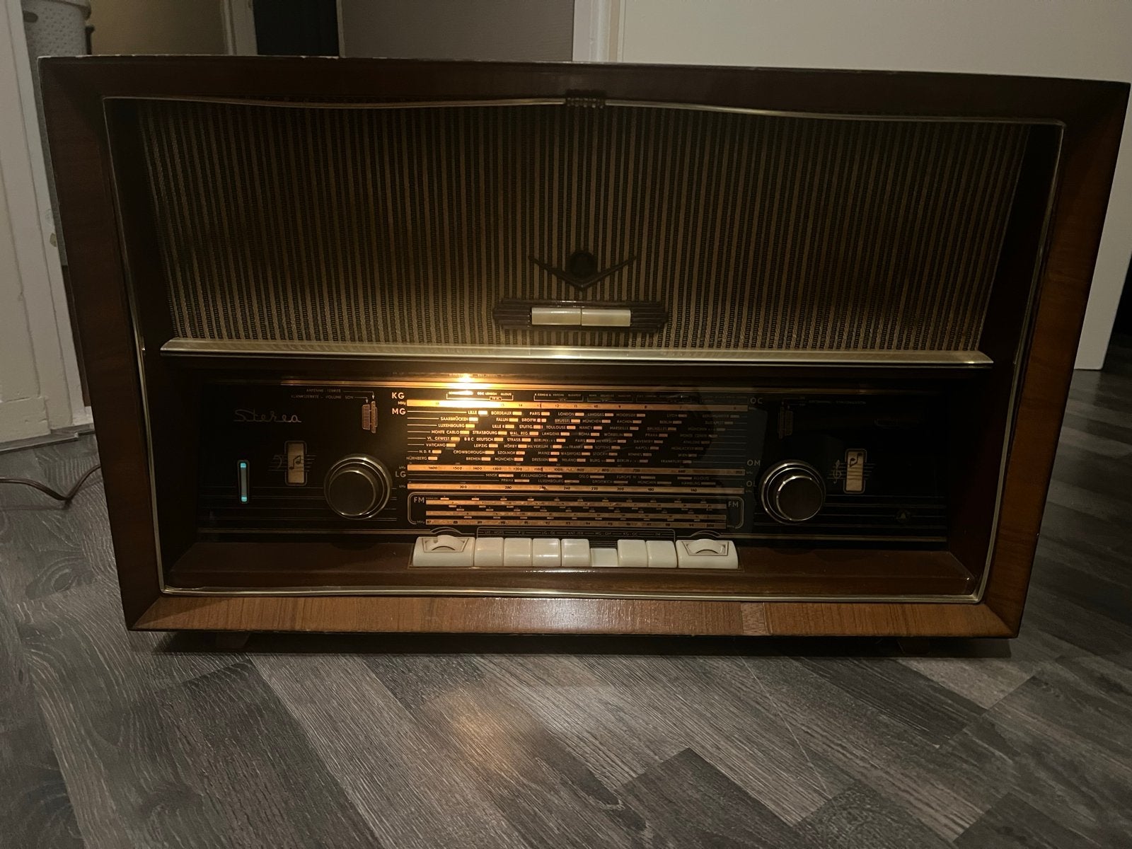 Vintage Sterea Buizenradio RBRR 741.104 R.TR Stereo, Ophalen of Verzenden, Gebruikt, Radio