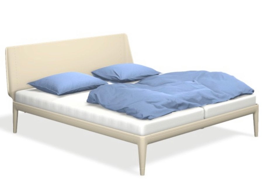 Showroom Auping Essential 180x200 Sand Beige incl Hoofdbord, Huis en Inrichting, Slaapkamer | Bedden, Verstelbaar, Verzenden, Beige