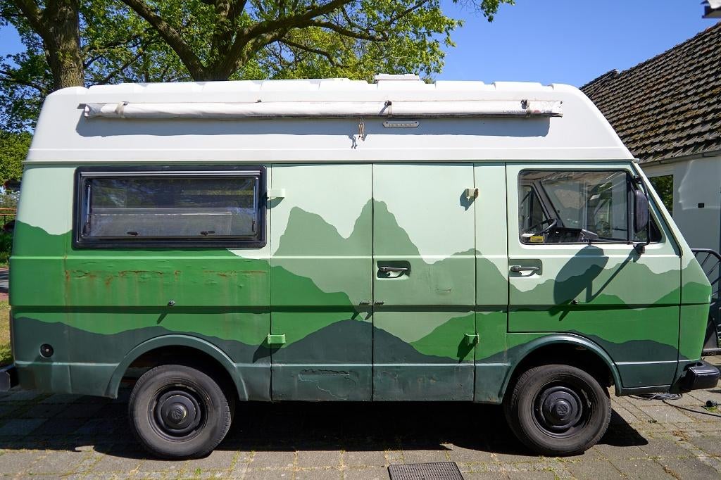 VW LT28D Camper uit 1986 (vanaf oktober belastingvrij), Caravans en Kamperen, Campers, Koelkast, Volkswagen, Tot en met 2, Particulier