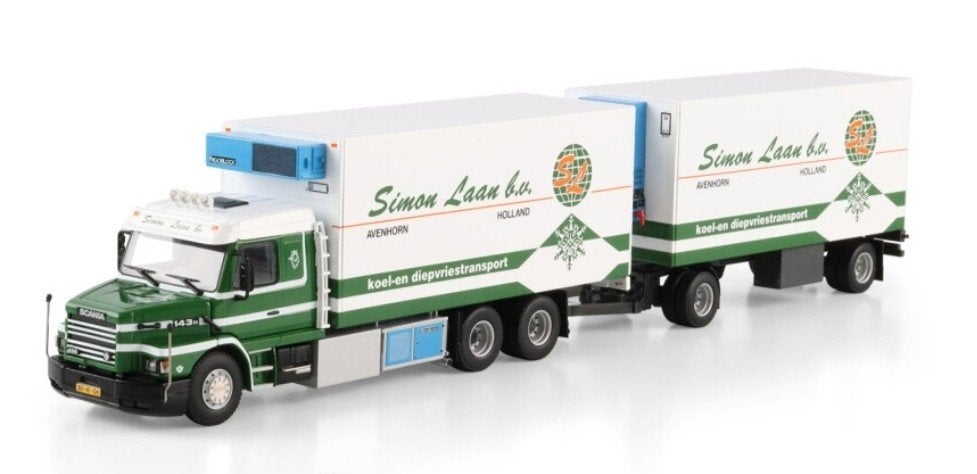 WSI SCANIA TORPEDO 6X2 + KOELAANHANGER - SIMON LAAN, ., Nieuw, Ophalen of Verzenden, Bus of Vrachtwagen