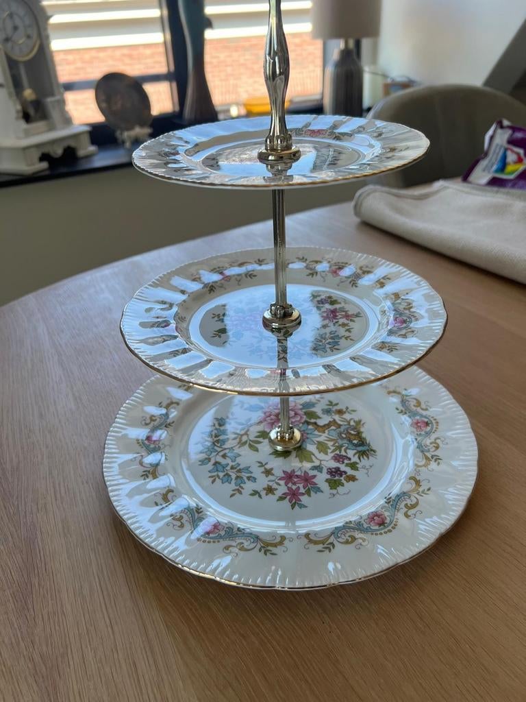 Prachtige Vintage 3-Laags Etagère – Royal Standard ‘Mandarin, Ophalen