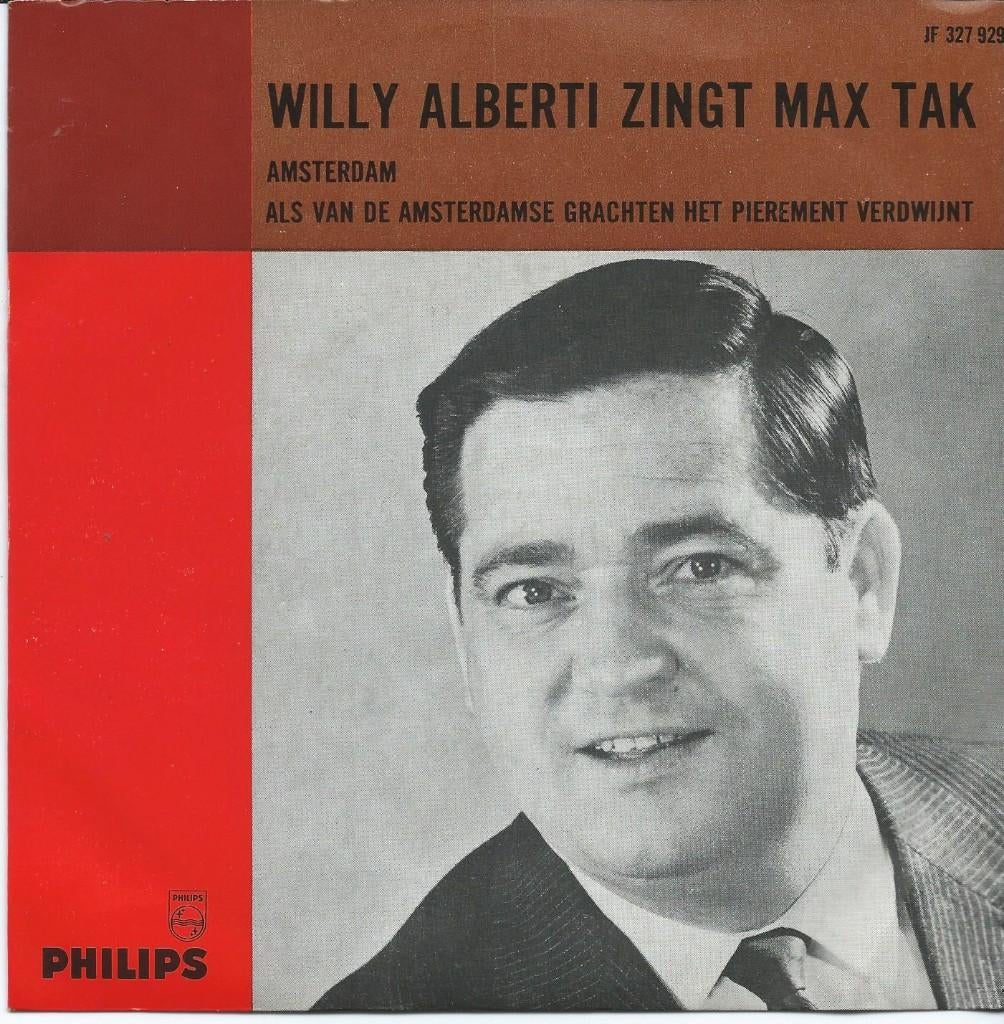 Willy Alberti- Amsterdam, Cd's en Dvd's, Vinyl | Nederlandstalig, Gebruikt, Verzenden, 7 inch, Fotohoes
