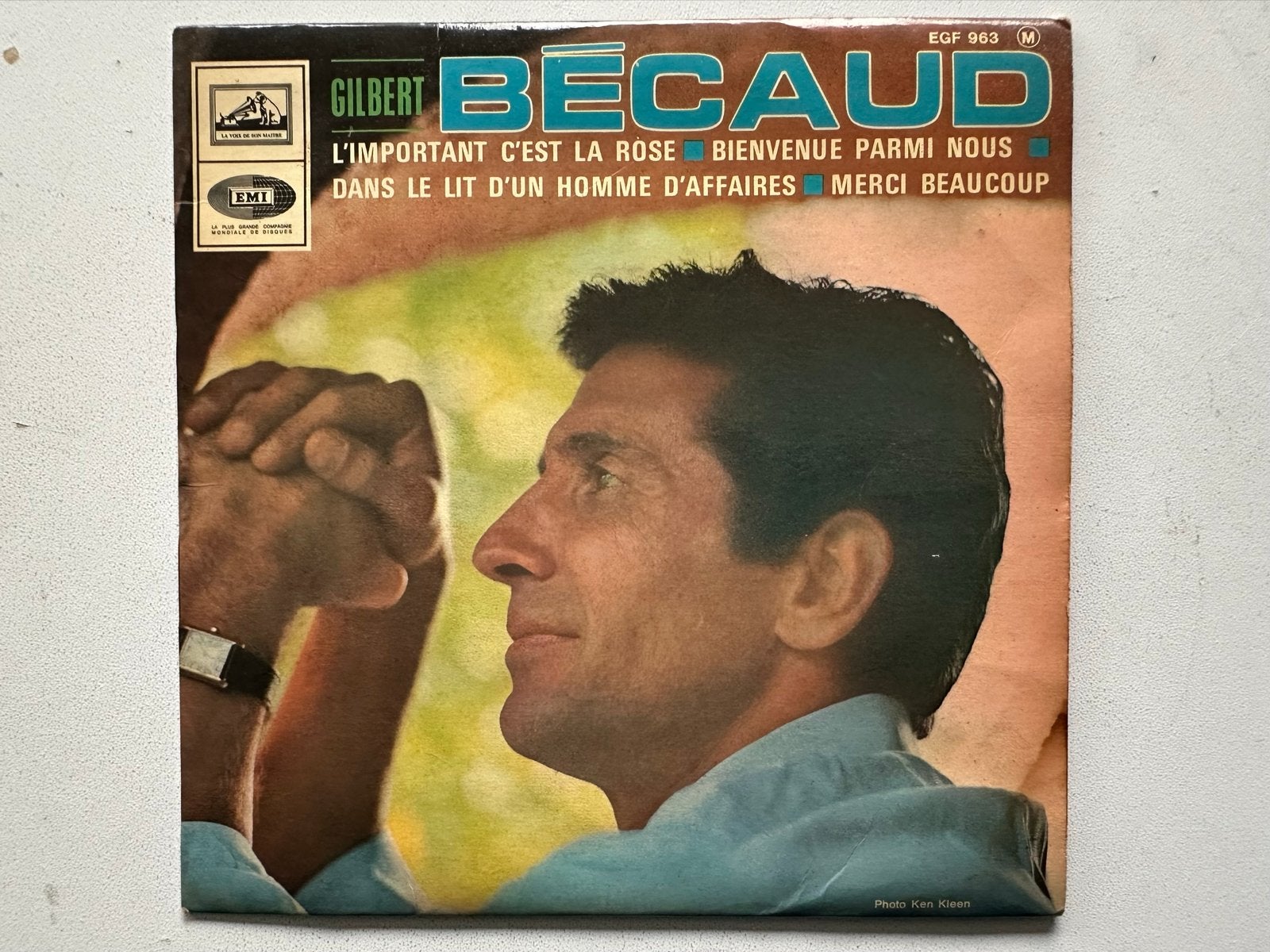 Gilbert Bécaud - L'Important C'est La Rose EP (Vinyl), Gebruikt, 7 inch, Ophalen of Verzenden, Pop