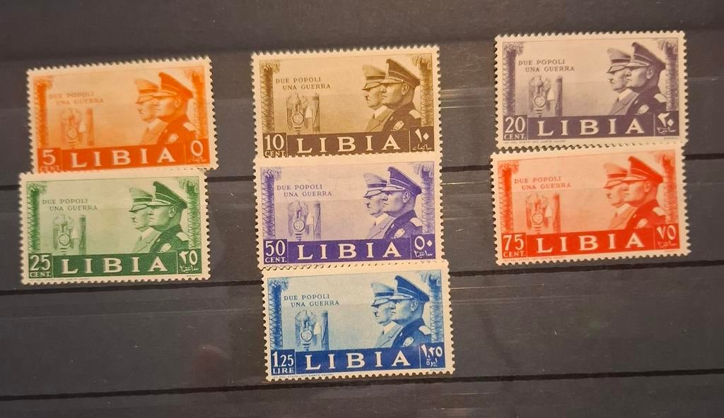 Italiaans Libië 1941 – serie “Due Popoli Una Guerra”, Postzegels en Munten, Verzenden, Overige landen