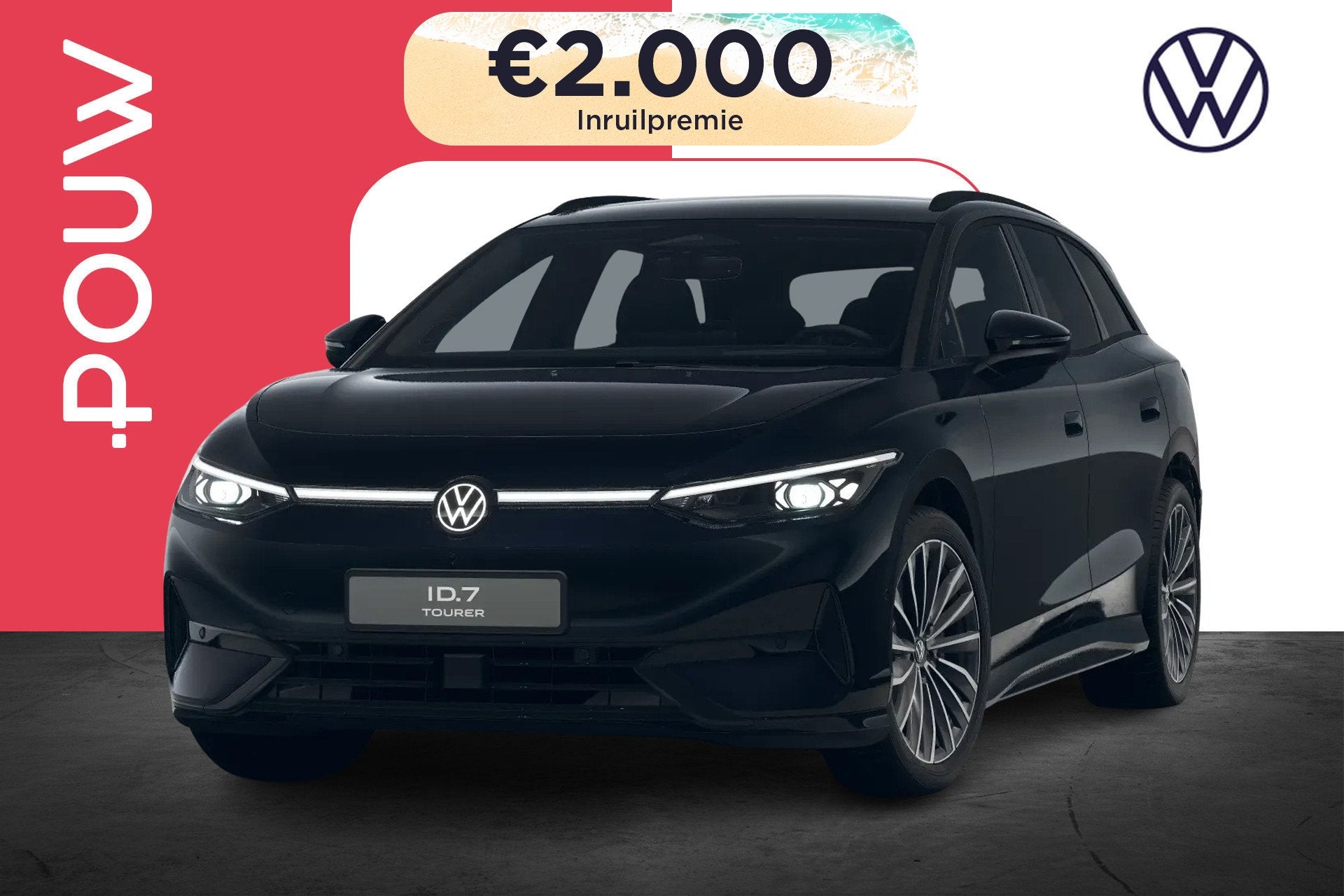 Volkswagen ID.7 Tourer Limited Edition Plus 86 kWh | 20" Vel, Auto's, Achterwielaandrijving, Zwart, 2135 kg, Zwart