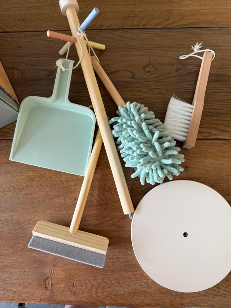 Nieuwe Houten Schoonmaak Speelset voor Kinderen, Ophalen of Verzenden, Nieuw