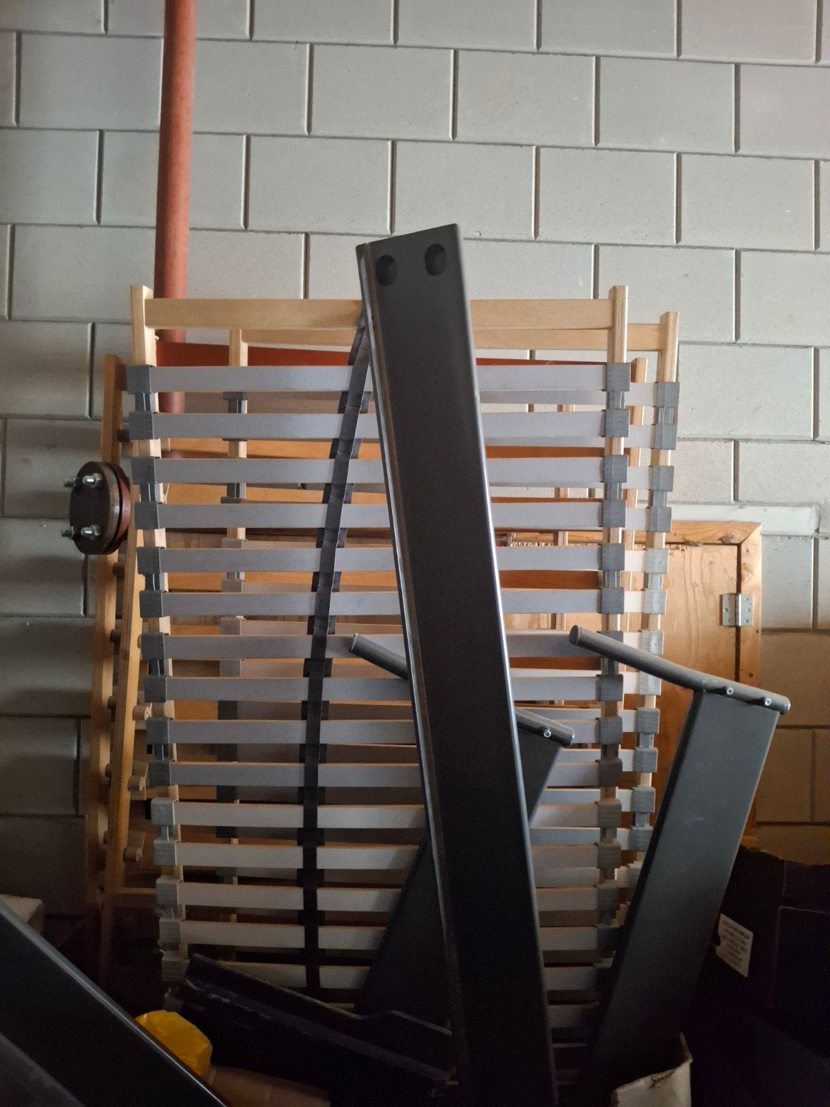 IKEA bed compleet met lattenbodem en frame, Gebruikt, 90 cm, Eenpersoons, Zwart