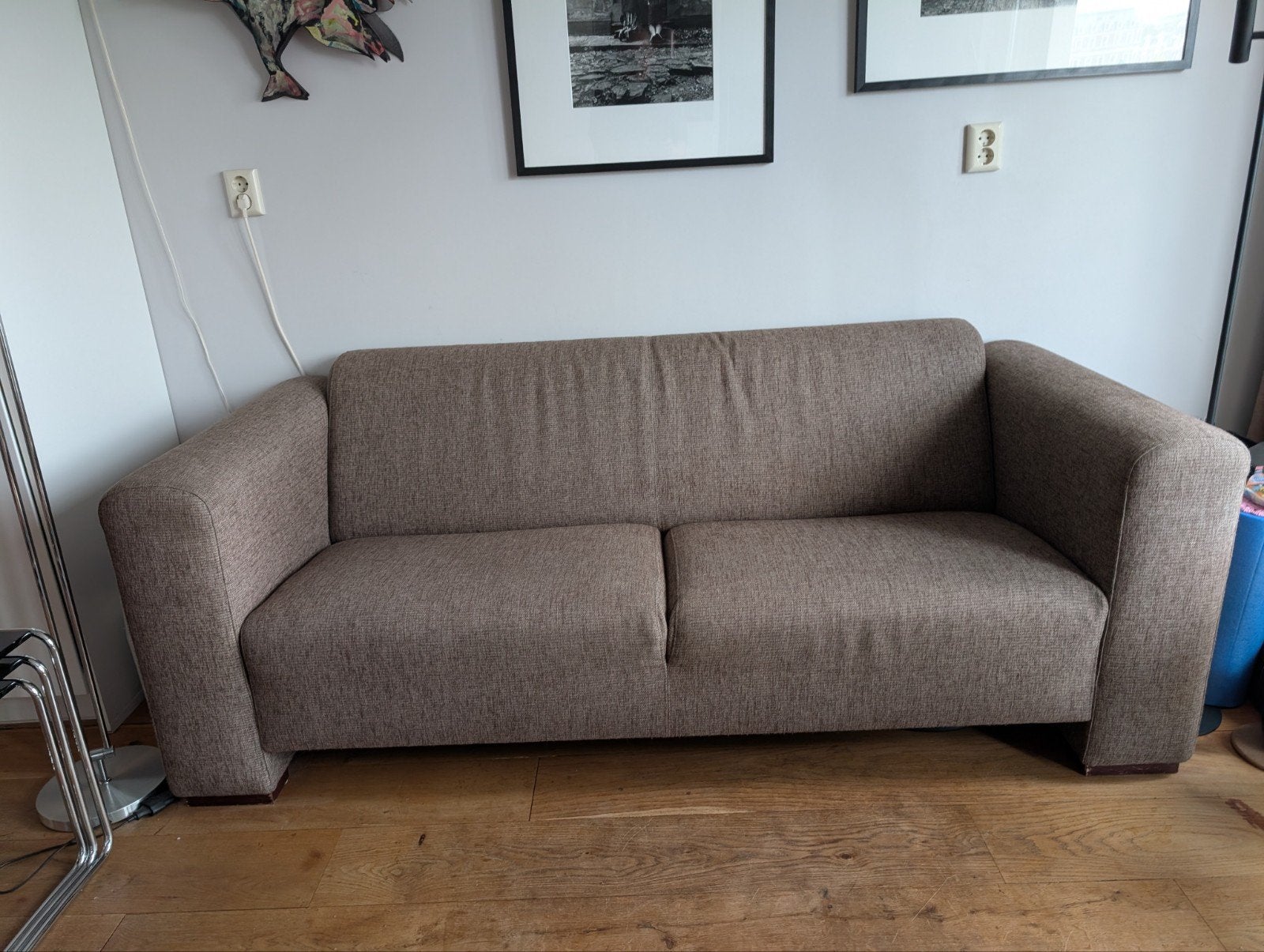 Mooie 2,5-zitsbank, goede kwaliteit, gratis af te halen, Ophalen, Zo goed als nieuw, Tweepersoons, Hout