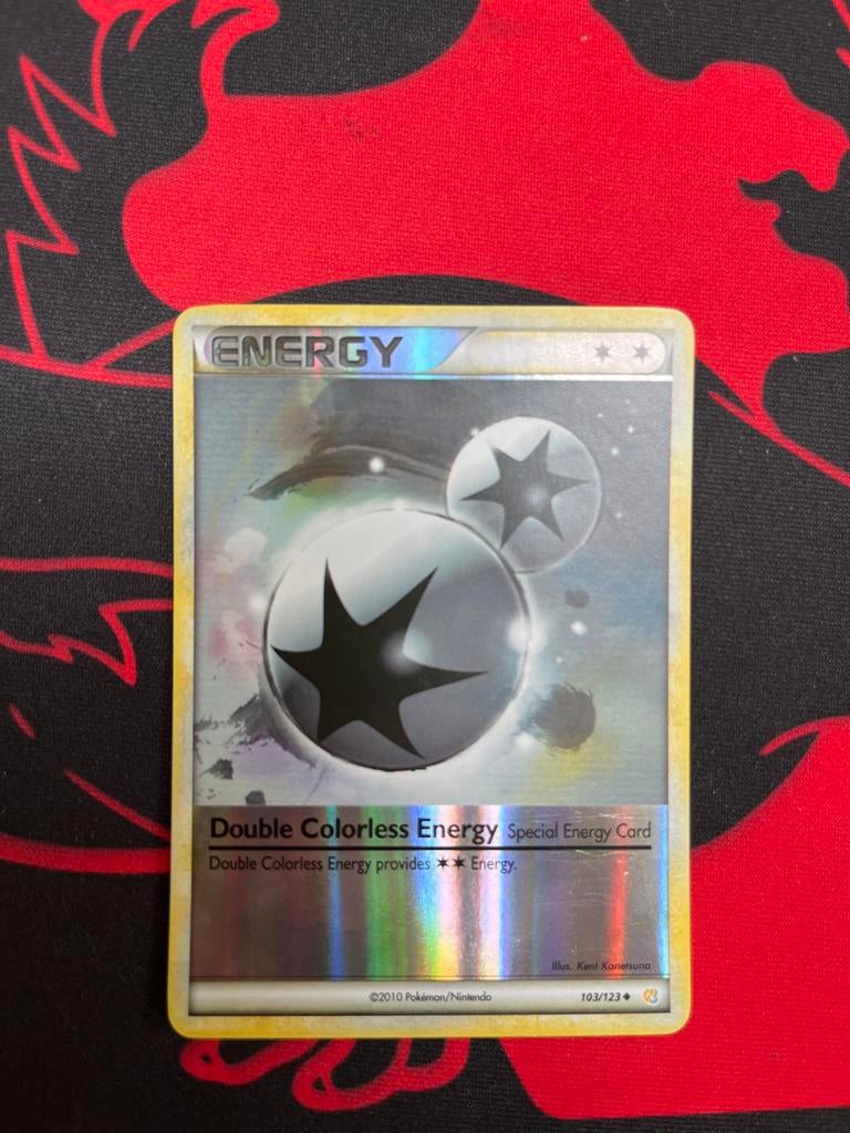 Pokémon TCG: Double Colorless Energy (HeartGold & SoulSilver, Ophalen of Verzenden, Gebruikt, Losse kaart, Foil