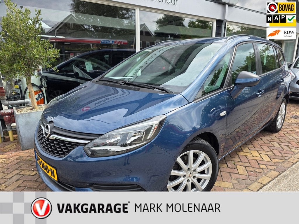 Opel Zafira 1.4 Turbo Online Edition,trekhaak,camera, Auto's, Gebruikt, Euro 6, Blauw, Origineel Nederlands