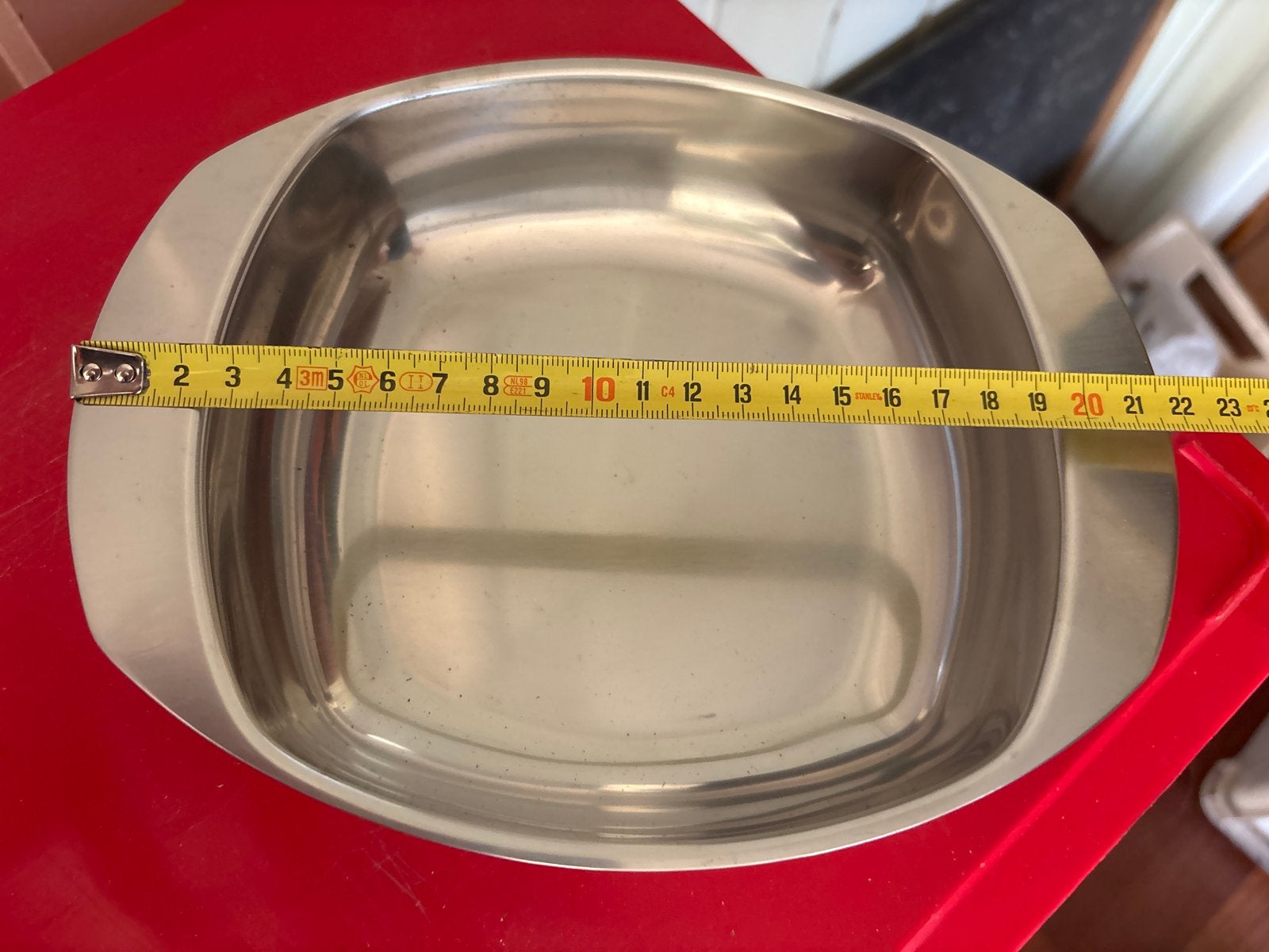 Roestvrijstalen schaal - 20 cm Bona Alessi, Ophalen, Gebruikt, Rvs, Overige typen