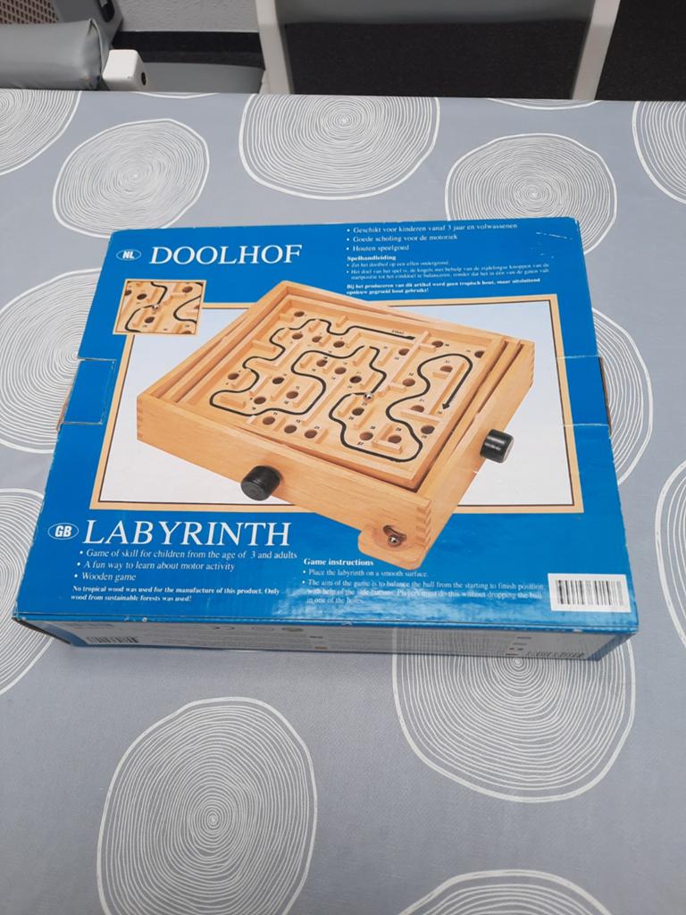 Houten Doolhof Spel - Klassiek Labyrint Puzzel, Ophalen, Gebruikt, Jongen of Meisje