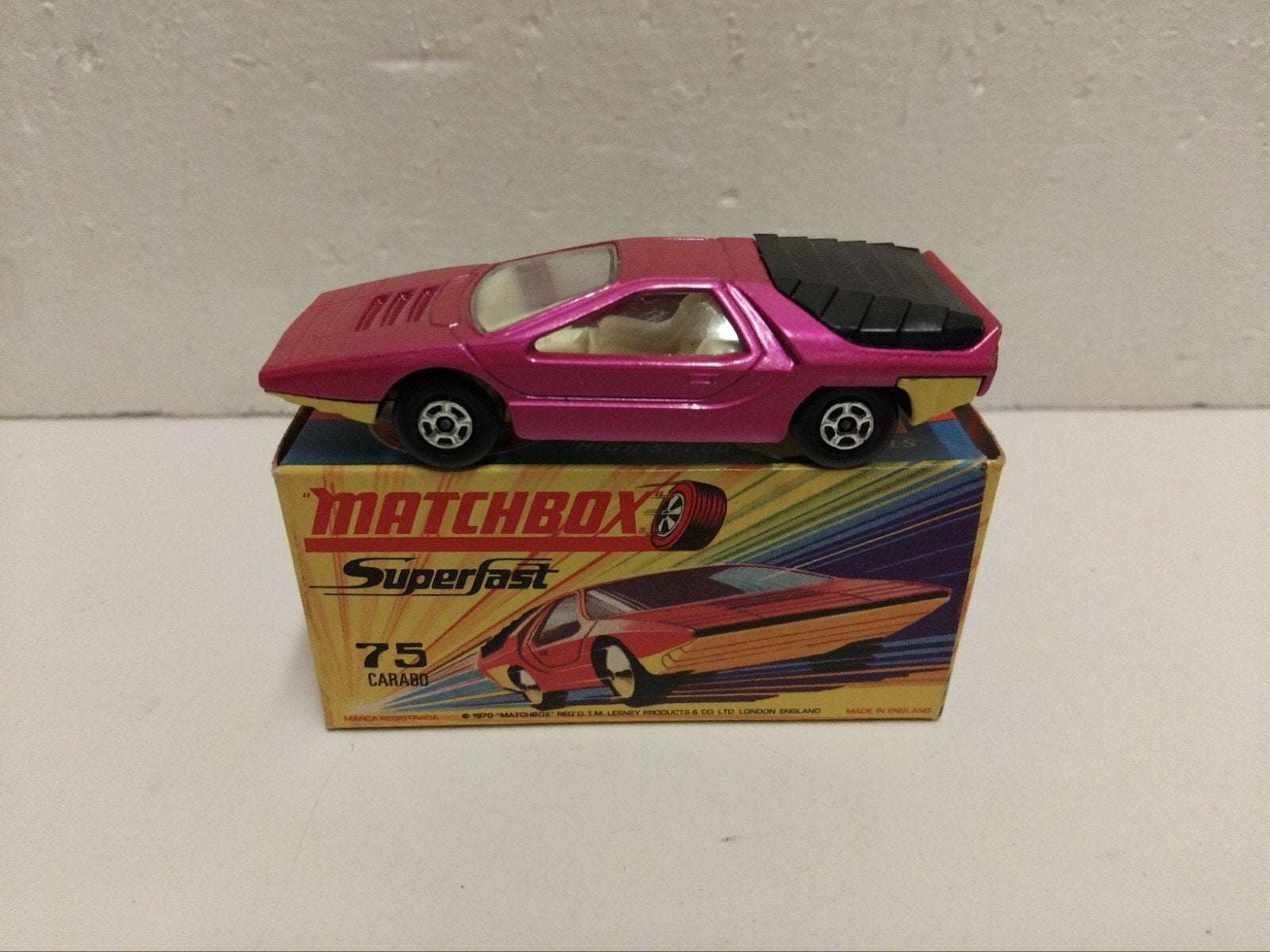 Matchbox #75 Alfa Romeo Carabo Superfast 3INCH, Ophalen of Verzenden, Zo goed als nieuw, Auto