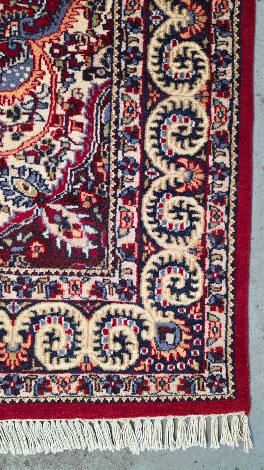 Handgeknoopt oosters wol Kashmir tapijt medallion 186x272cm, 200 cm of meer, Www.hypepopup.nl, Ophalen of Verzenden, Zo goed als nieuw
