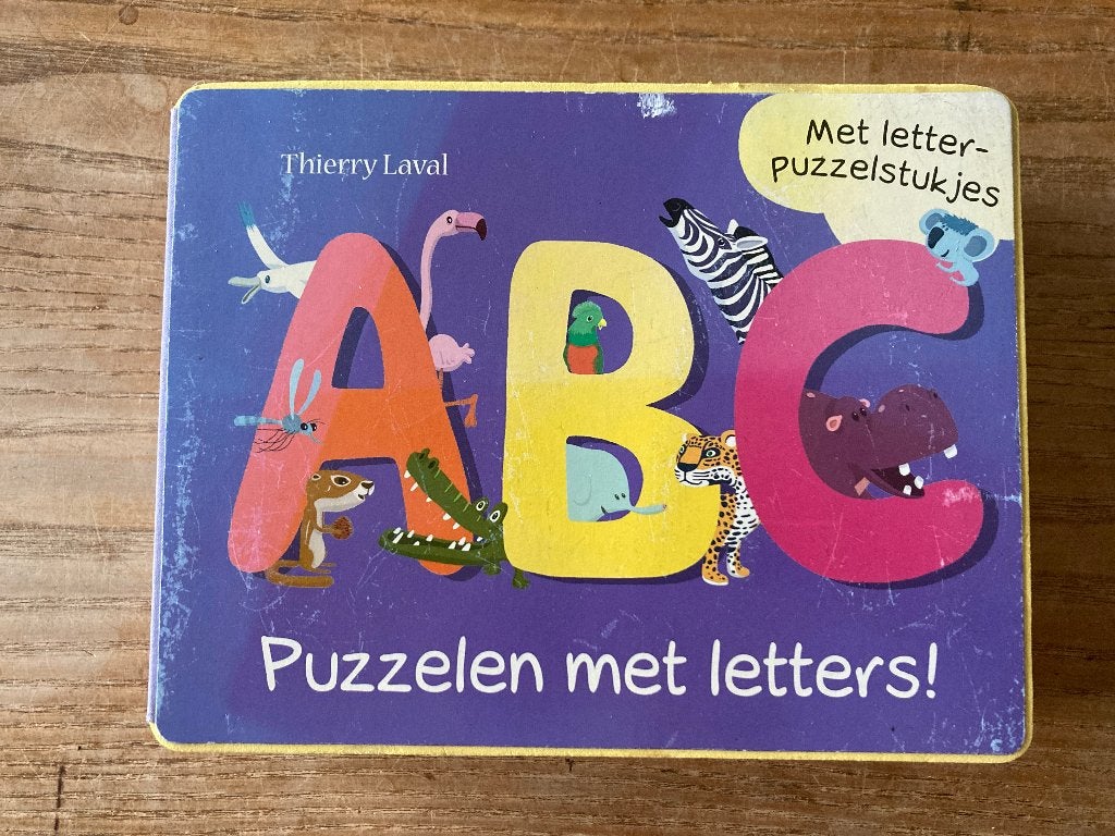 Thierry Laval - Puzzelen met letters met letterpuzzelstukjes, Ophalen of Verzenden, 10 tot 50 stukjes, Gebruikt, 6 jaar of ouder