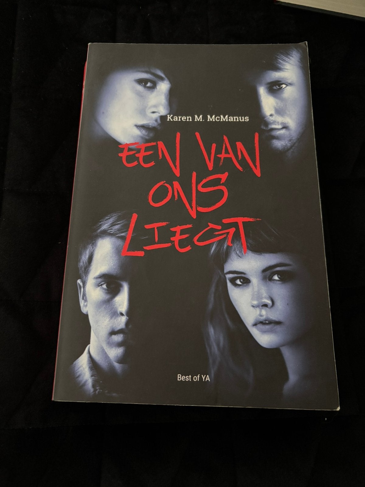 Een van ons liegt - One of Us Is Lying boek Karen M. Mcmanus, Boeken, Ophalen of Verzenden, Zo goed als nieuw, Karen M. Mcmanus