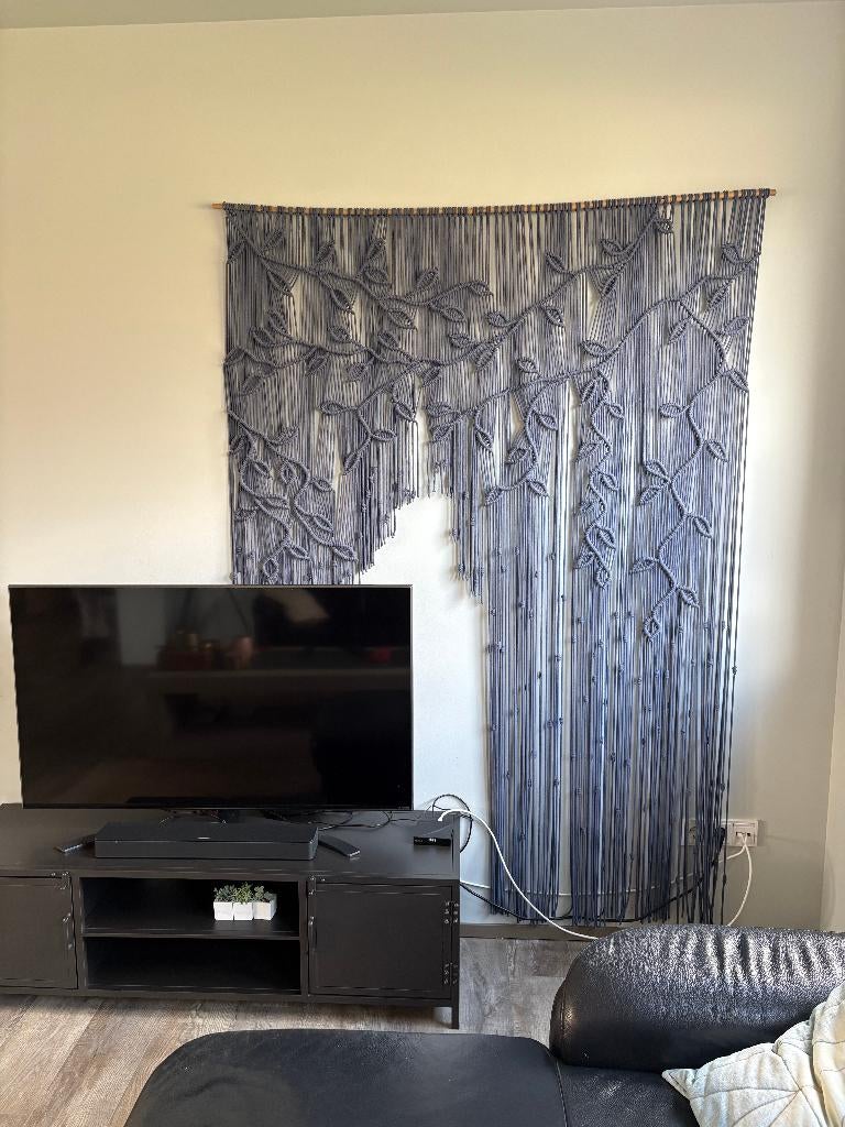 wandkleed macrame, Ophalen, Zo goed als nieuw, Blauw, Handgemaakt