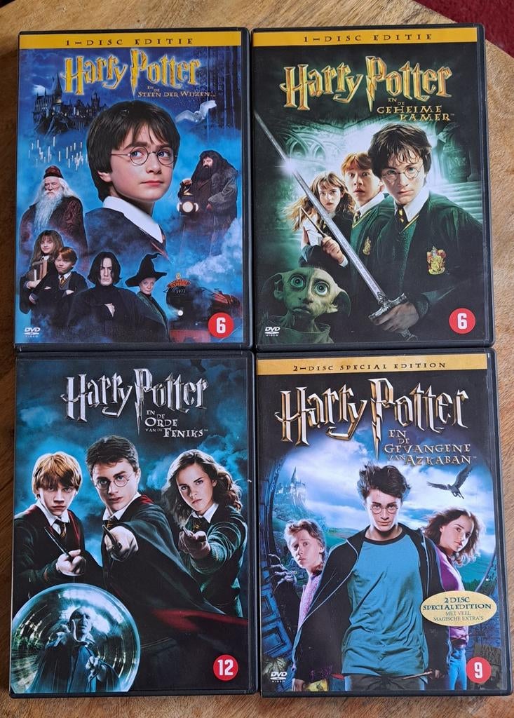 Harry Potter DVD Collectie - Deel 1, 2, 3 en 5, Avontuur, Gebruikt, Ophalen of Verzenden, Film