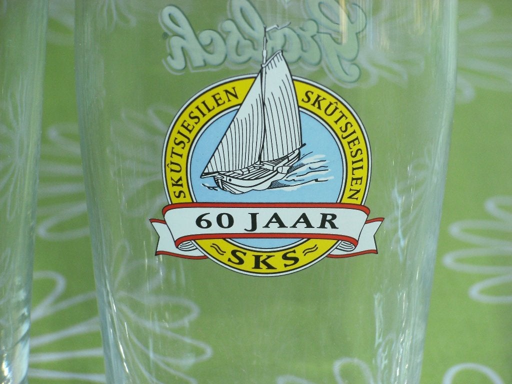Grolsch - Skutsjensilen serie - 5 stuks, Ophalen of Verzenden, Zo goed als nieuw, Glas of Glazen, Grolsch