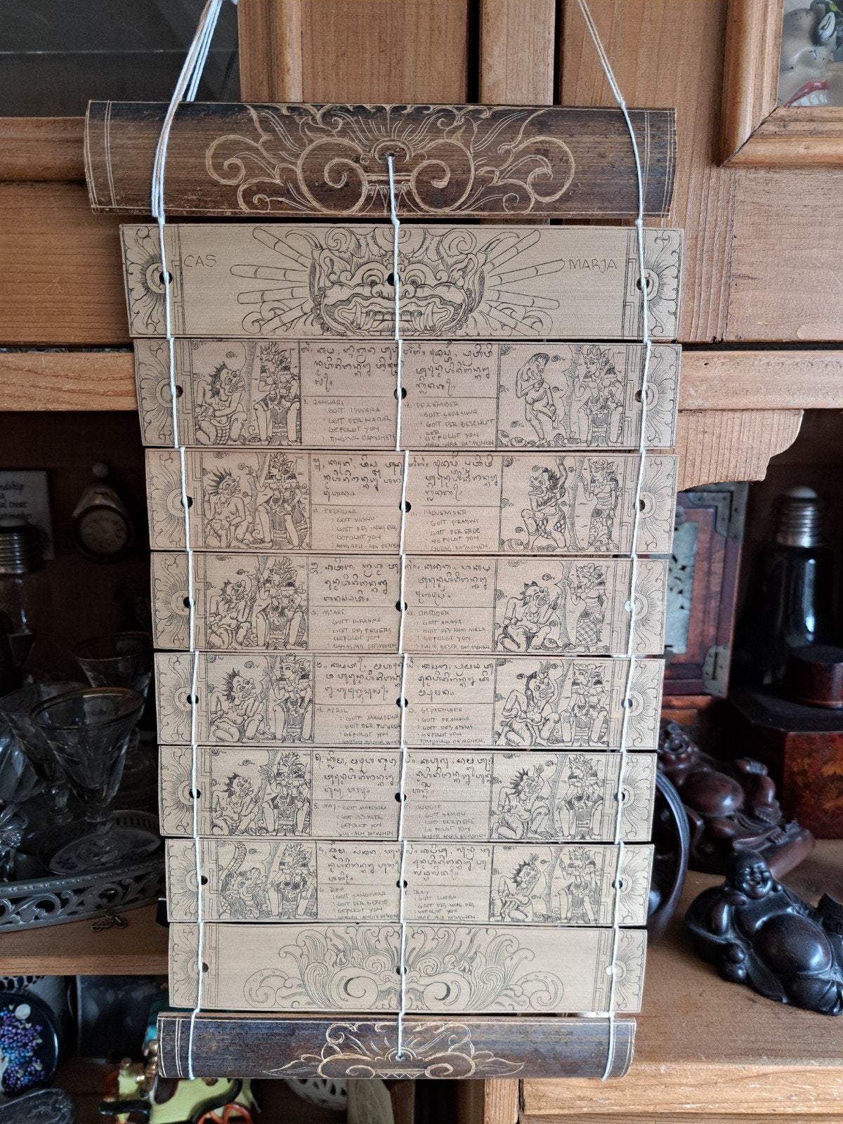 Prasi _Lontar kalender., Antiek en Kunst, Ophalen of Verzenden