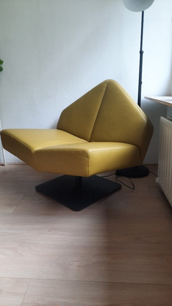 Leolux fauteuil, Ophalen, Gebruikt, 75 tot 100 cm, Leer