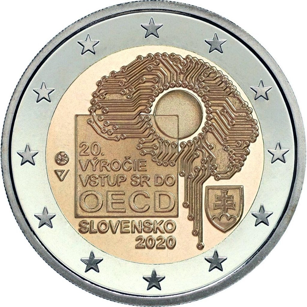 2 euro Slowakije 2020 - OECD (UNC), Ophalen of Verzenden, Slowakije, 2 euro, Losse munt