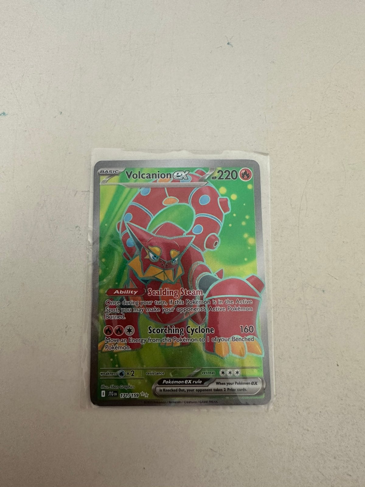 Volcanion ex  171/159 UR - Journey Together, Hobby en Vrije tijd, Verzamelkaartspellen | Pokémon, Ophalen of Verzenden, Zo goed als nieuw