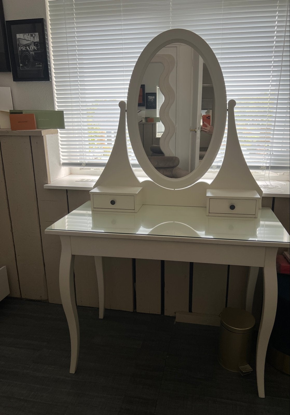 IKEA HEMNES Toilettafel met spiegel