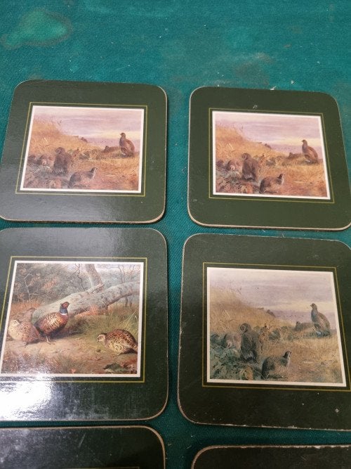 onderzetters fazanten clover leaf coasters vintage, Huis en Inrichting, Ophalen of Verzenden, 'T Olde Gre-j, Info@toldegrej.nl