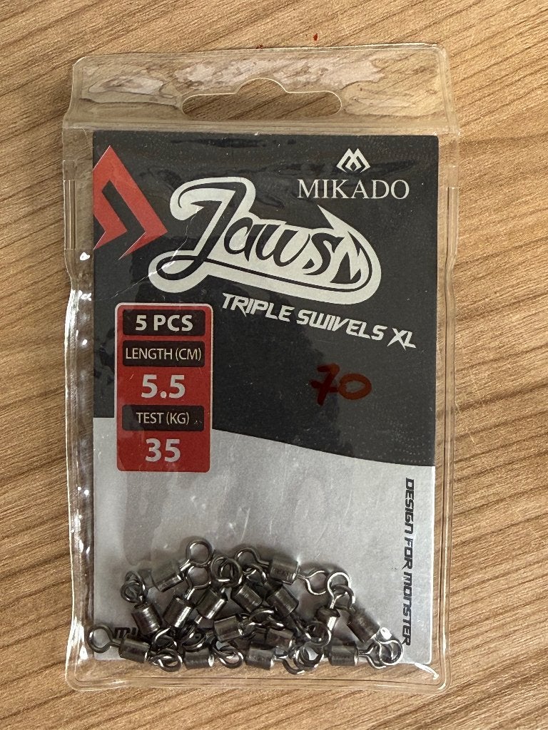 Mikado Jaws Triple Swivels XL – 5 stuks, Nieuw, Ophalen of Verzenden, E, E
