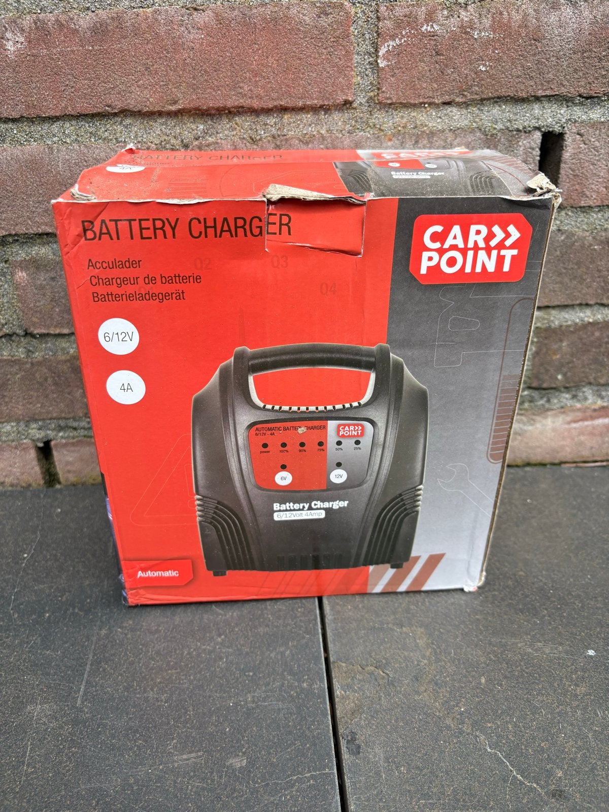 Carpoint Acculader 6/12V 4A Automatisch, Ophalen, Nieuw, Universele onderdelen