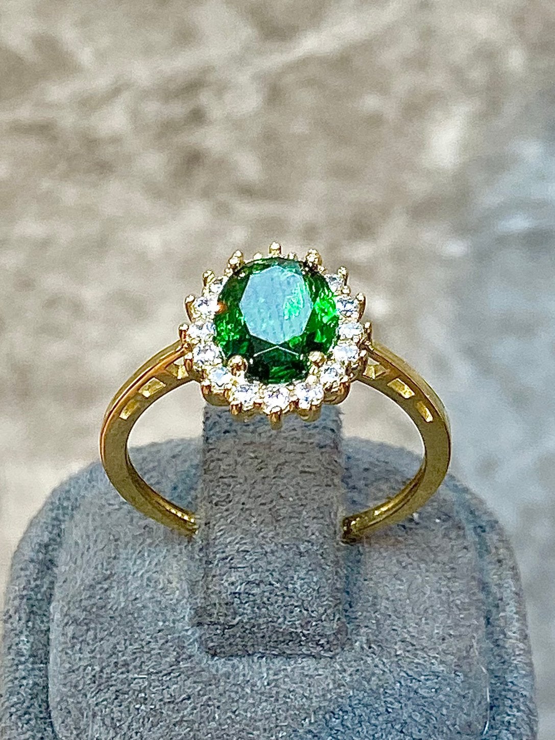 14k Gouden Ring met Edelsteen, 18 tot 19, Nieuw, Ophalen of Verzenden, Met edelsteen
