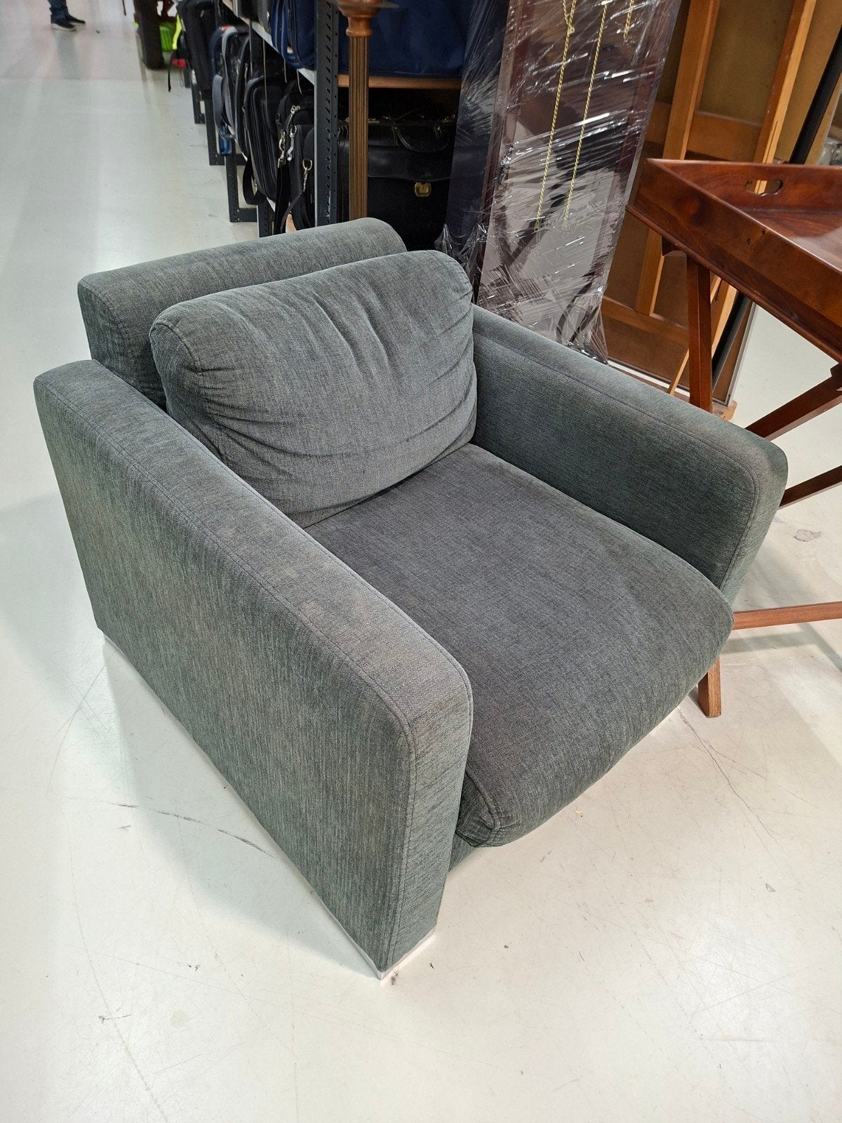 Comfortabele grijze fauteuil, Onbekend, Ophalen of Verzenden, Zo goed als nieuw, Onbekend