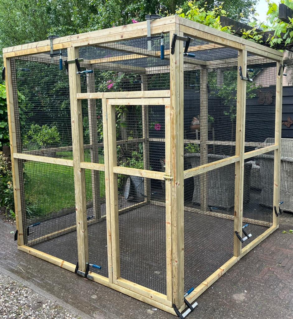 Geimpregneerd houten voliere, kattenren, Dieren en Toebehoren, Vogels | Hokken en Kooien, 4221LV, Info@vandoorntimmerwerken.com