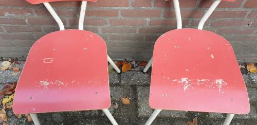 stoelen vintage roze wit twee stuks, Ophalen of Verzenden