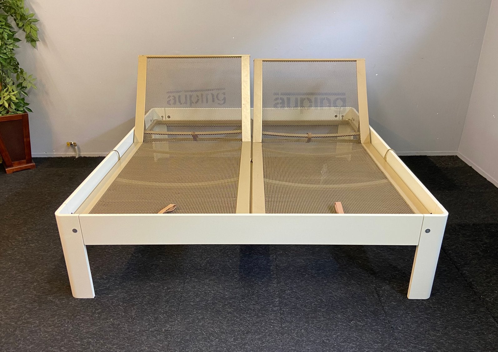 Auping auronde 2000 2 persoons bed 180 seniorenhoogte 48 cm, Ophalen, Wit, Tweepersoons, 180 cm