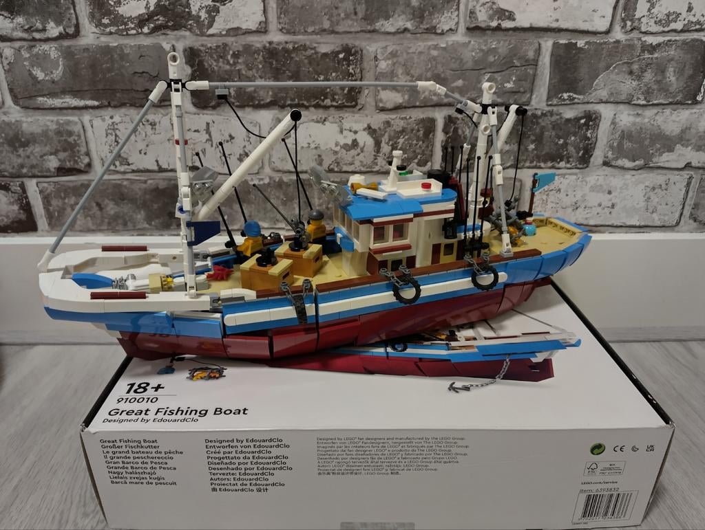 Lego 910010 great fishing boat opgebouwd., Hobby en Vrije tijd, Modelbouw | Boten en Schepen, Zo goed als nieuw, Ophalen