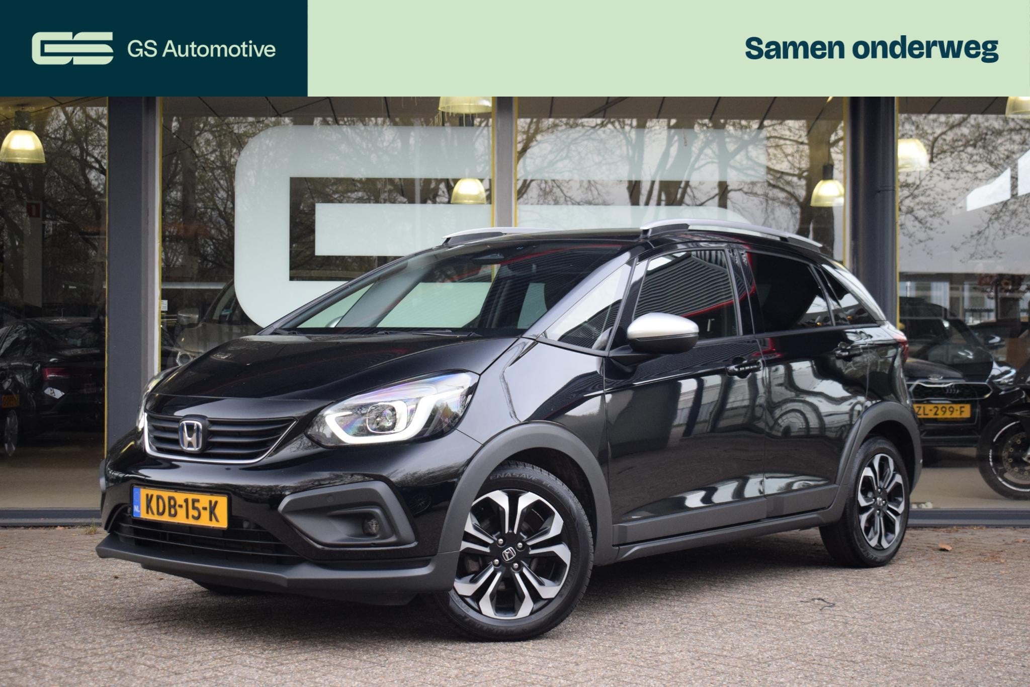 Honda Jazz 1.5 e:HEV Crosstar CARPLAY|ACC|LED|CAM|LMV|ECC|NA, Auto's, Automatische klimaatregeling, Euro 6, 4 cilinders, Leder en Stof