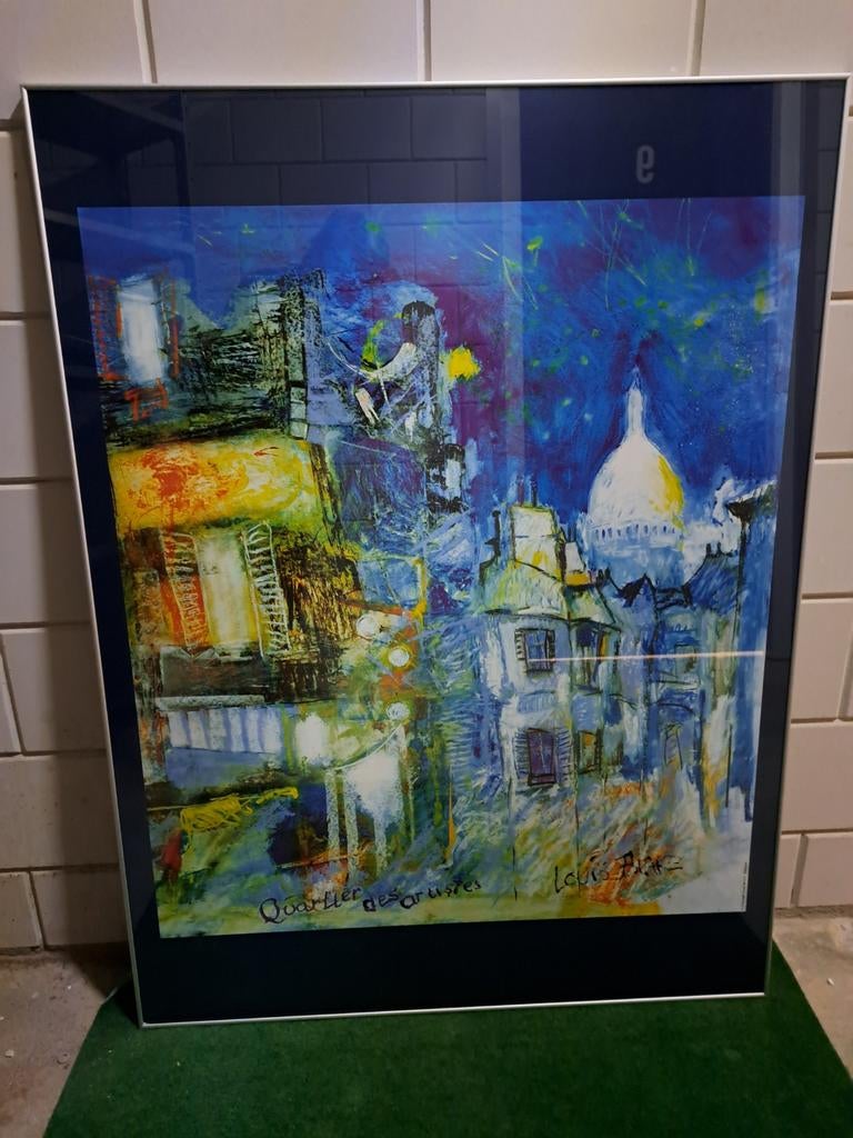 Decoratieve ingelijste poster., Antiek en Kunst, Ophalen