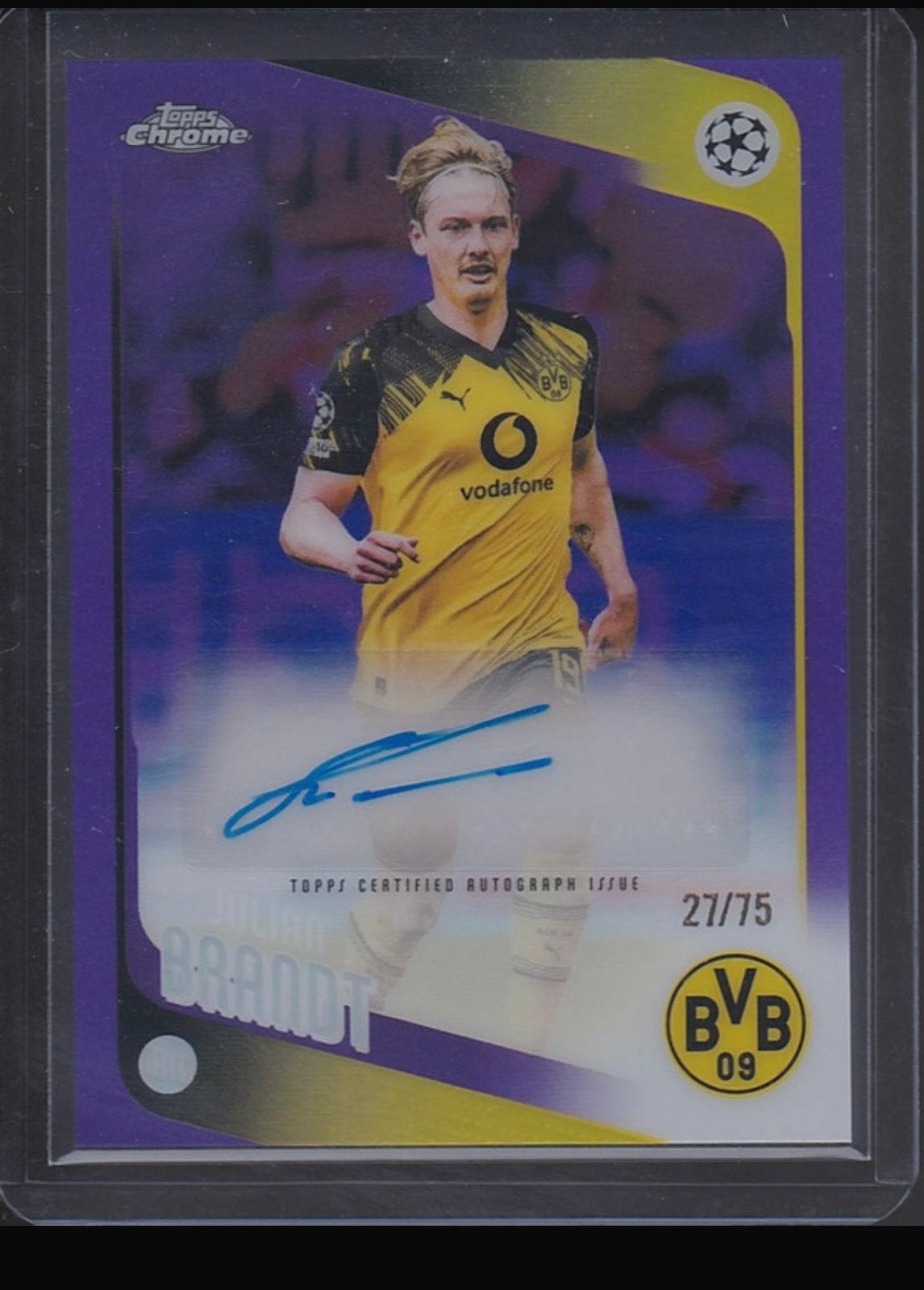 Julian Brandt Autograph /75 Topps Dortmund, Ophalen of Verzenden, Zo goed als nieuw, Plaatje