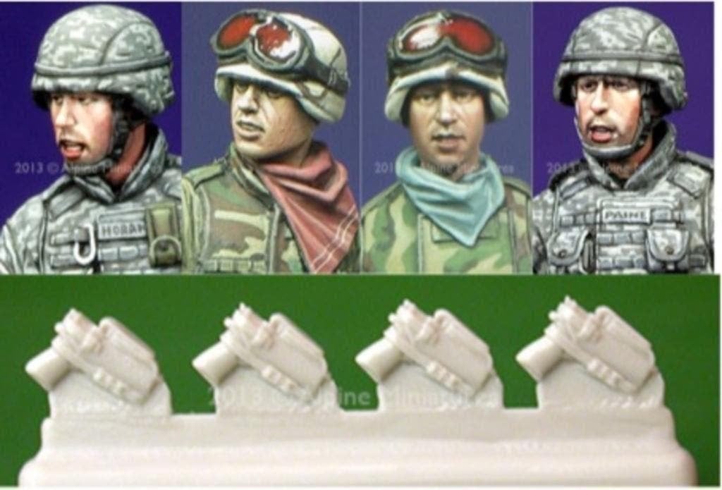 Alpine H007 US Infantry Heads & pistol holsters 1/35, Hobby en Vrije tijd, Modelbouw | Figuren en Diorama's, Ophalen of Verzenden