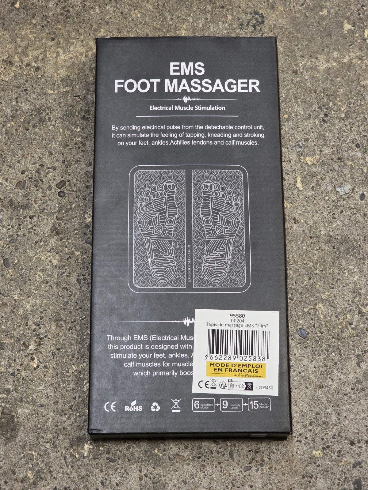 EMS Voetmassageapparaat - 6 standen, 9 intensiteiten, Onbekend, Nieuw, Ophalen of Verzenden, Onbekend