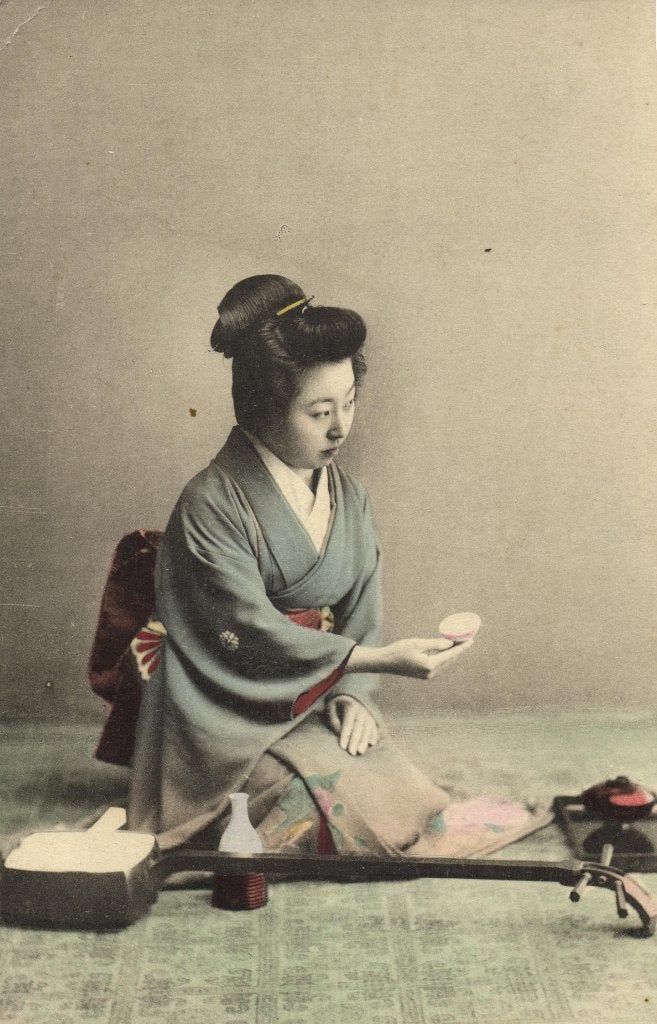 Japan geisha ansichtkaart 1, Verzenden, Voor 1920, Ongelopen, Buiten Europa