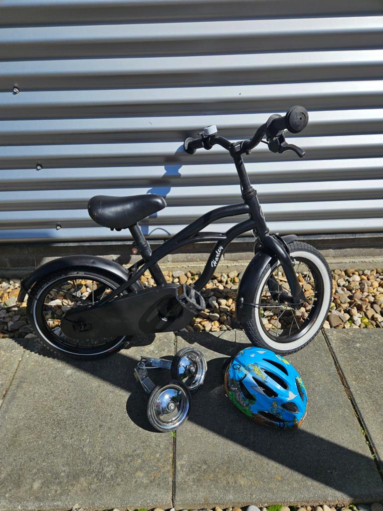 Kinderfiets Harley Nogan 14 inch, Ophalen of Verzenden, Zo goed als nieuw, Minder dan 16 inch, Zijwieltjes