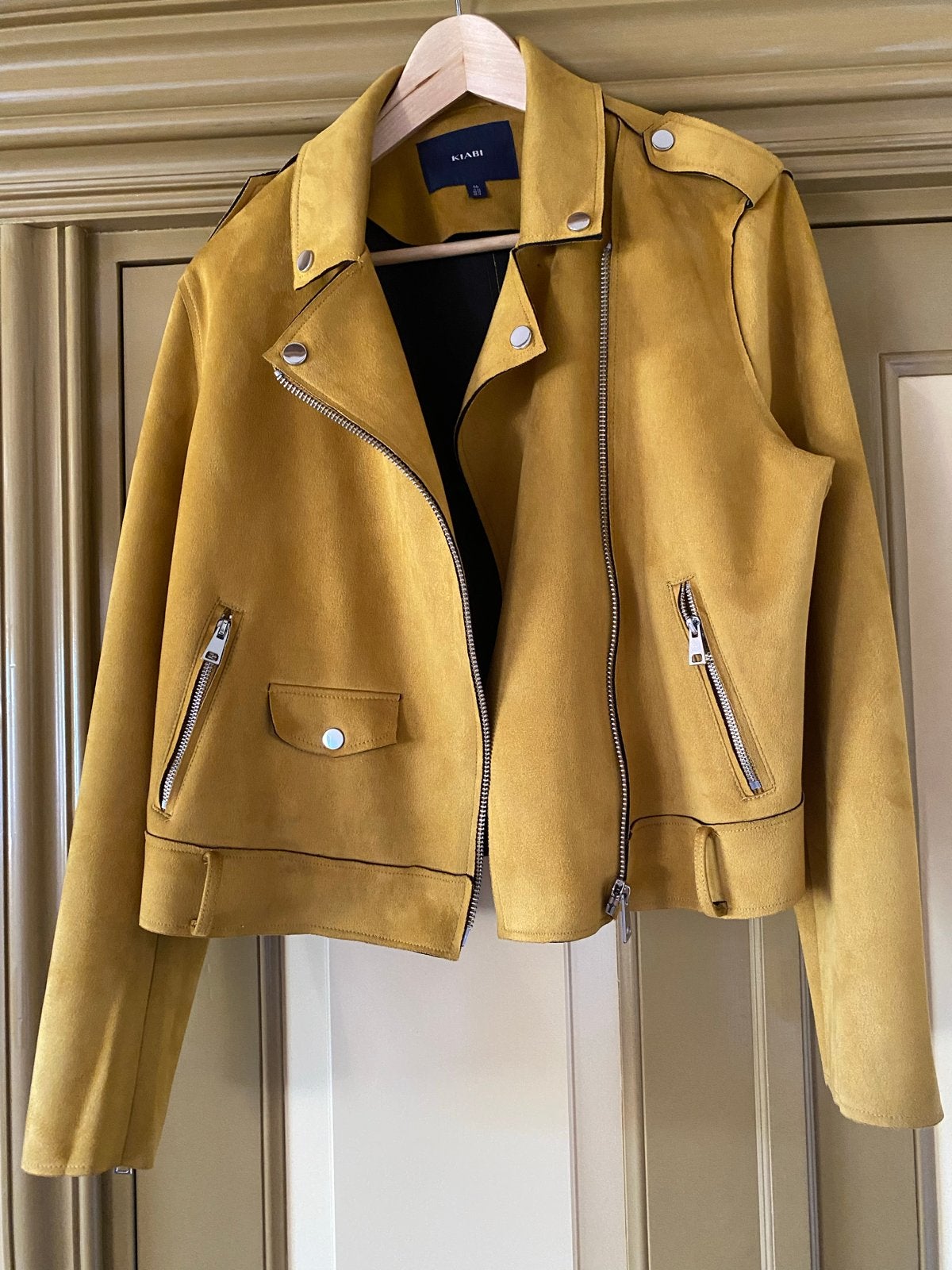 Alcantara jasje/jackje - Zo goed als nieuw, Kleding | Dames, Ophalen of Verzenden, Zo goed als nieuw, Maat 42/44 (L), Geel