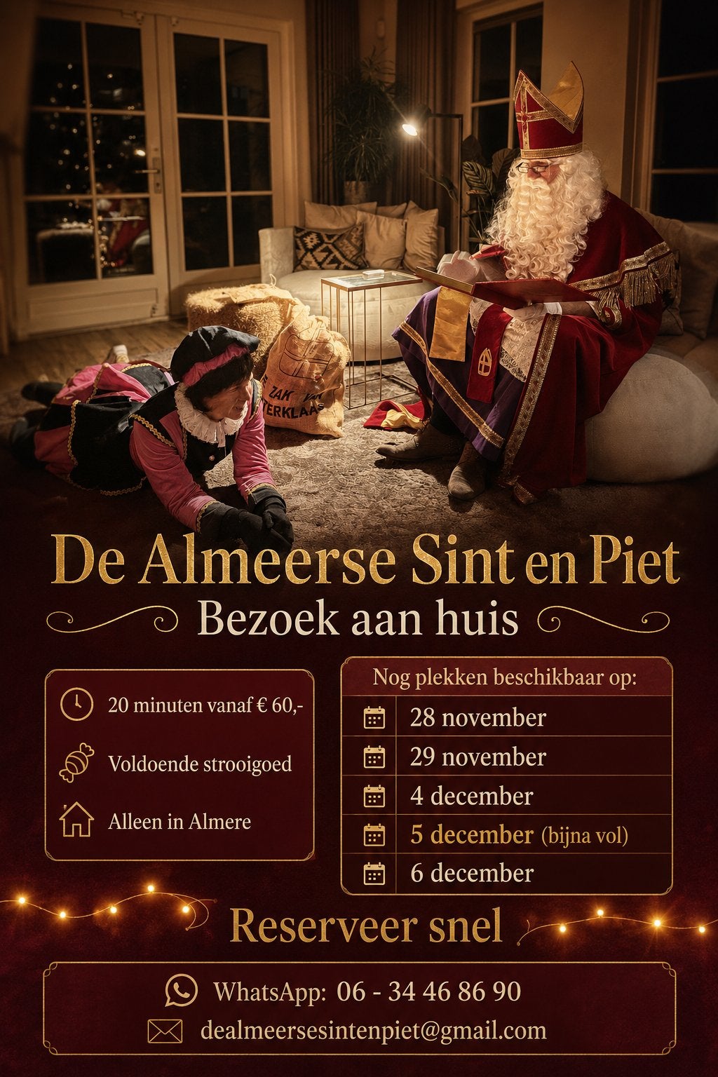 Sinterklaas en Piet op bezoek, Diversen, Ophalen of Verzenden, Zo goed als nieuw