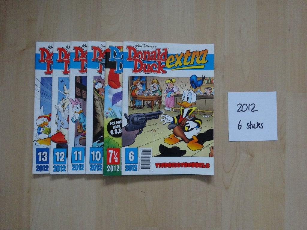 Donald Duck EXTRA jaargang 2012 – 6 st, Meerdere stripboeken, Ophalen of Verzenden, Zo goed als nieuw