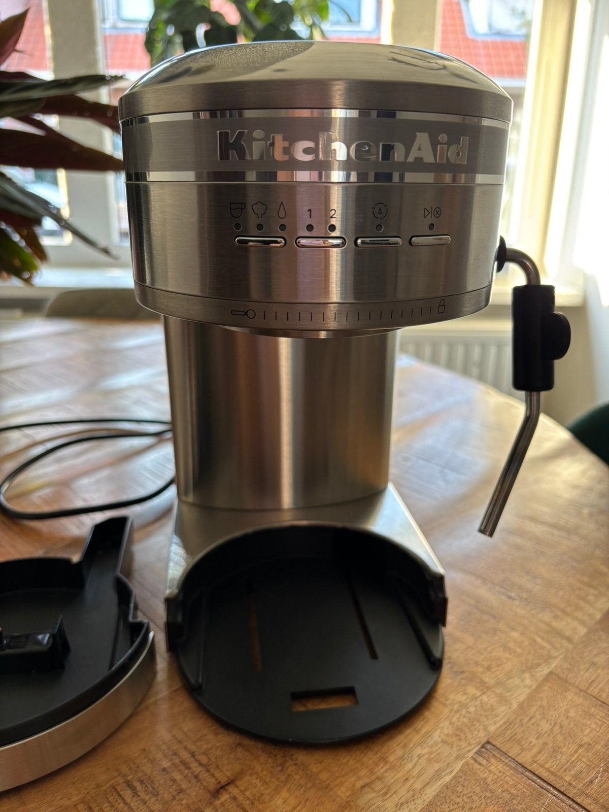 Piston koffie machine KitchenAid, Witgoed en Apparatuur, Koffiezetapparaten, Zo goed als nieuw, Gemalen koffie, Koffiebonen, Espresso apparaat