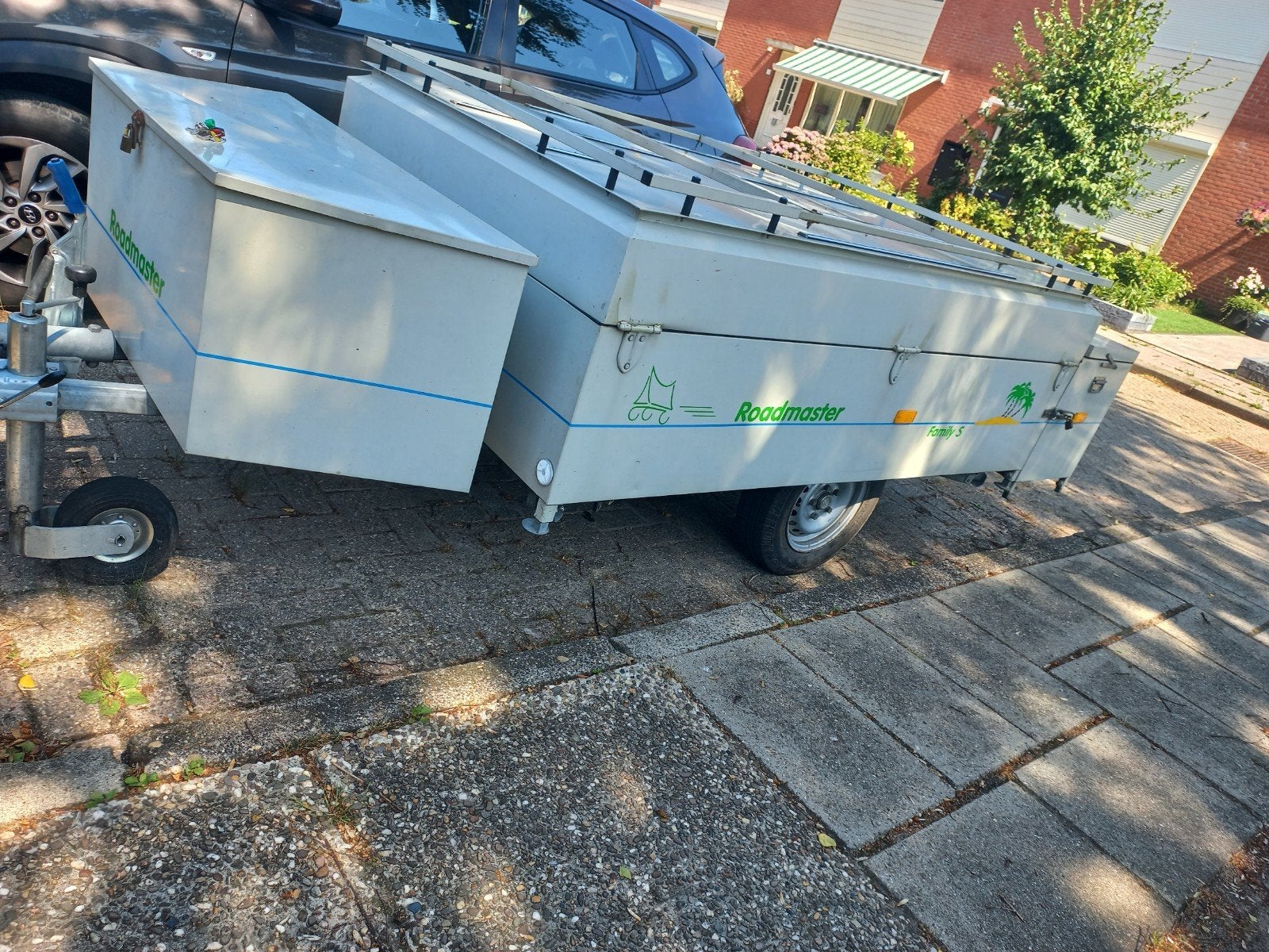 Roadmaster Family S vouwwagen - omgebouwd tot bagagewagen, Caravans en Kamperen, Ophalen, Lichtgrijs, Aanwezig, Overige merken
